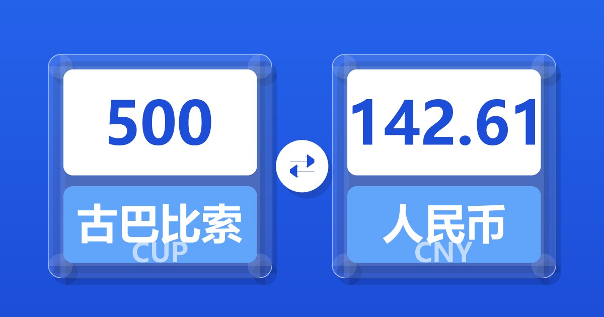 500古巴比索兑人民币