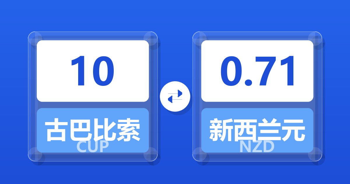 10古巴比索兑新西兰元