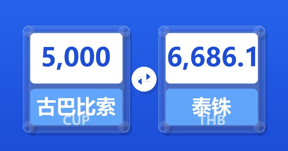 5,000古巴比索兑泰铢