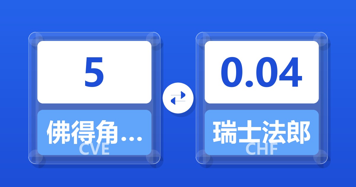 5佛得角埃斯库多兑瑞士法郎