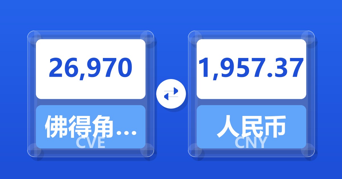 26,970佛得角埃斯库多兑人民币