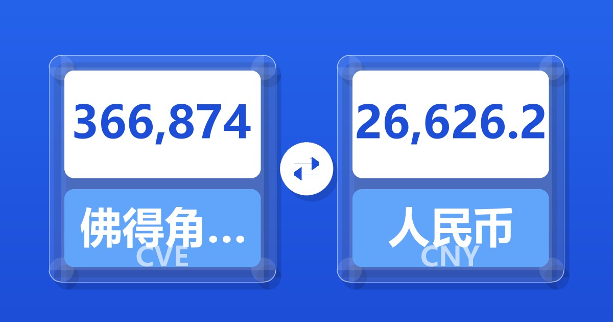 366,874佛得角埃斯库多兑人民币
