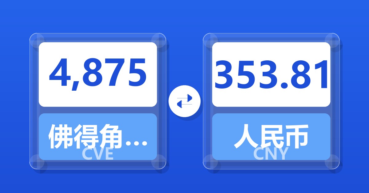 4,875佛得角埃斯库多兑人民币