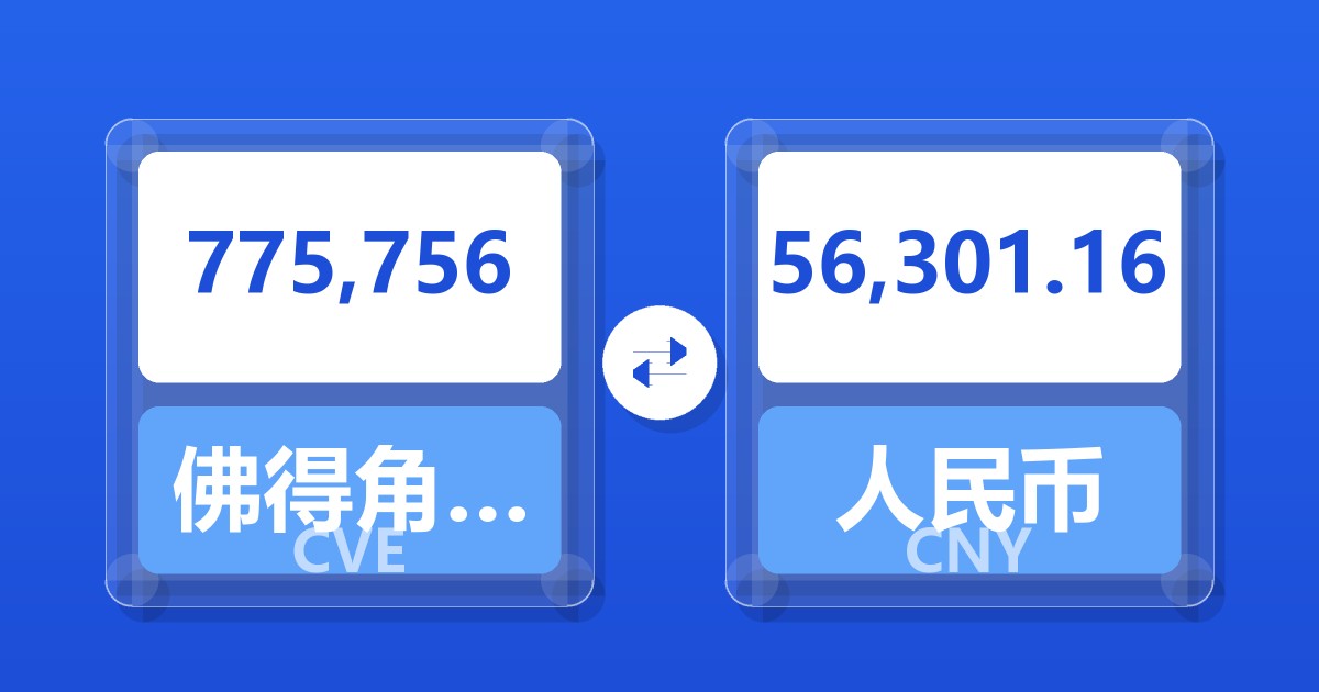 775,756佛得角埃斯库多兑人民币
