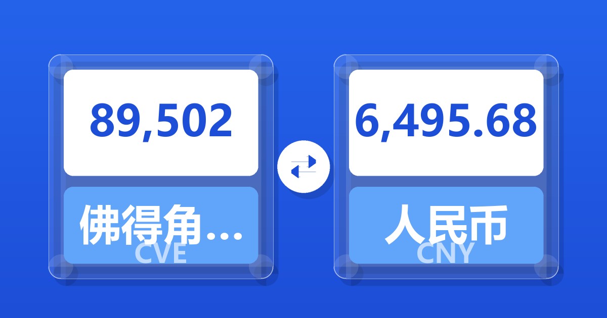 89,502佛得角埃斯库多兑人民币