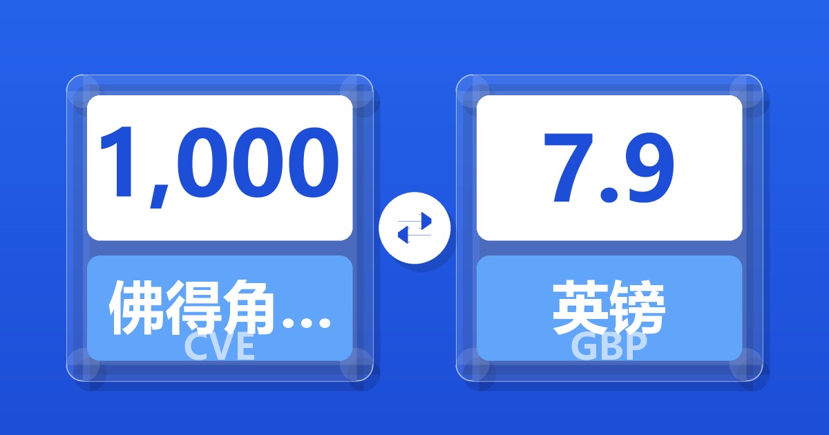 1,000佛得角埃斯库多兑英镑