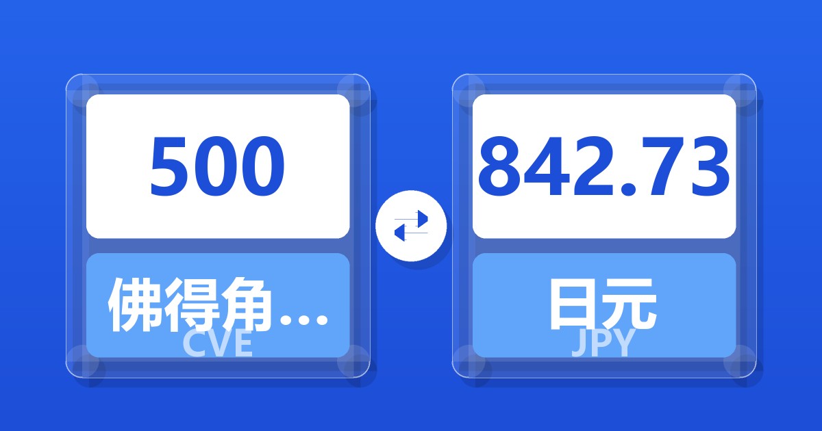 500佛得角埃斯库多兑日元