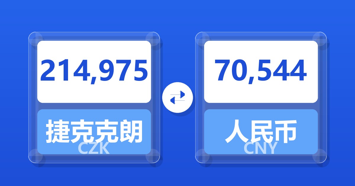 214,975捷克克朗兑人民币