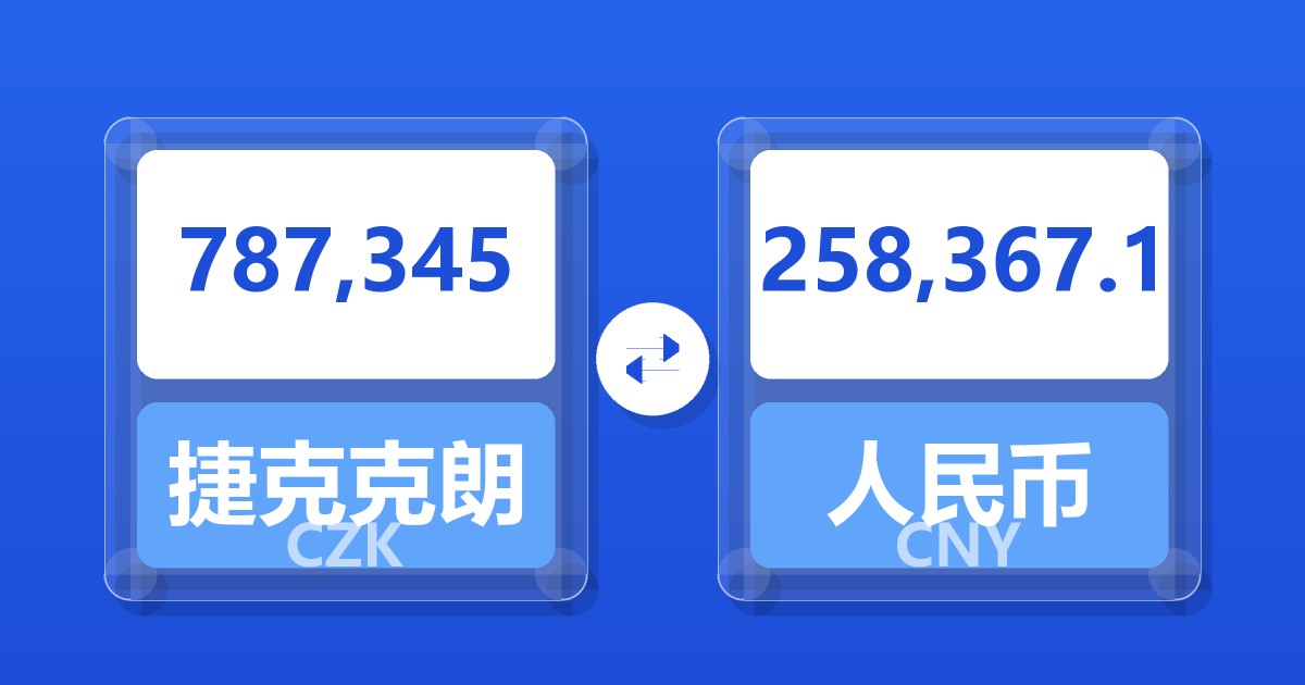 787,345捷克克朗兑人民币