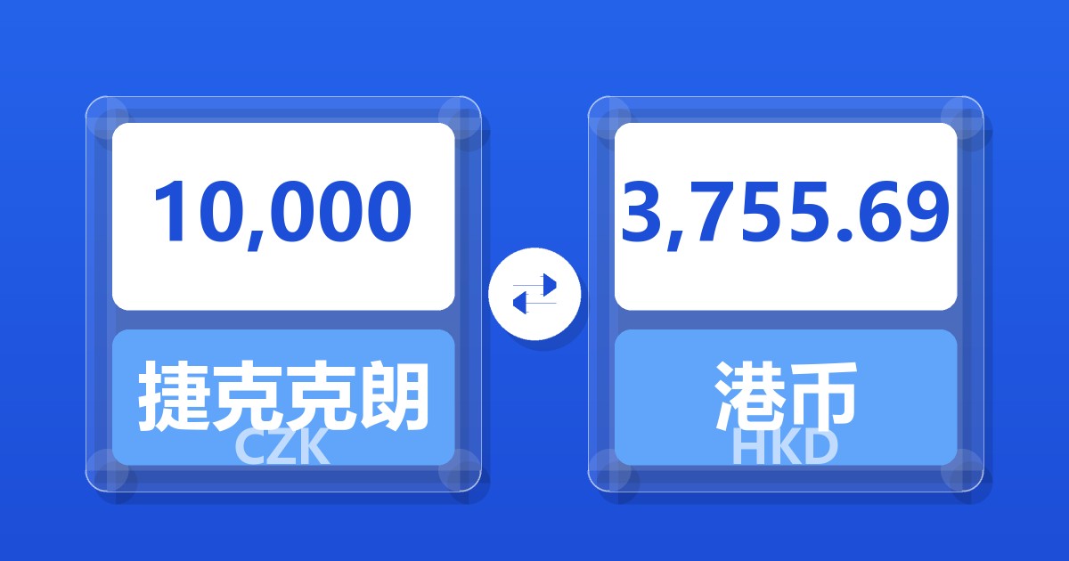 10,000捷克克朗兑港币