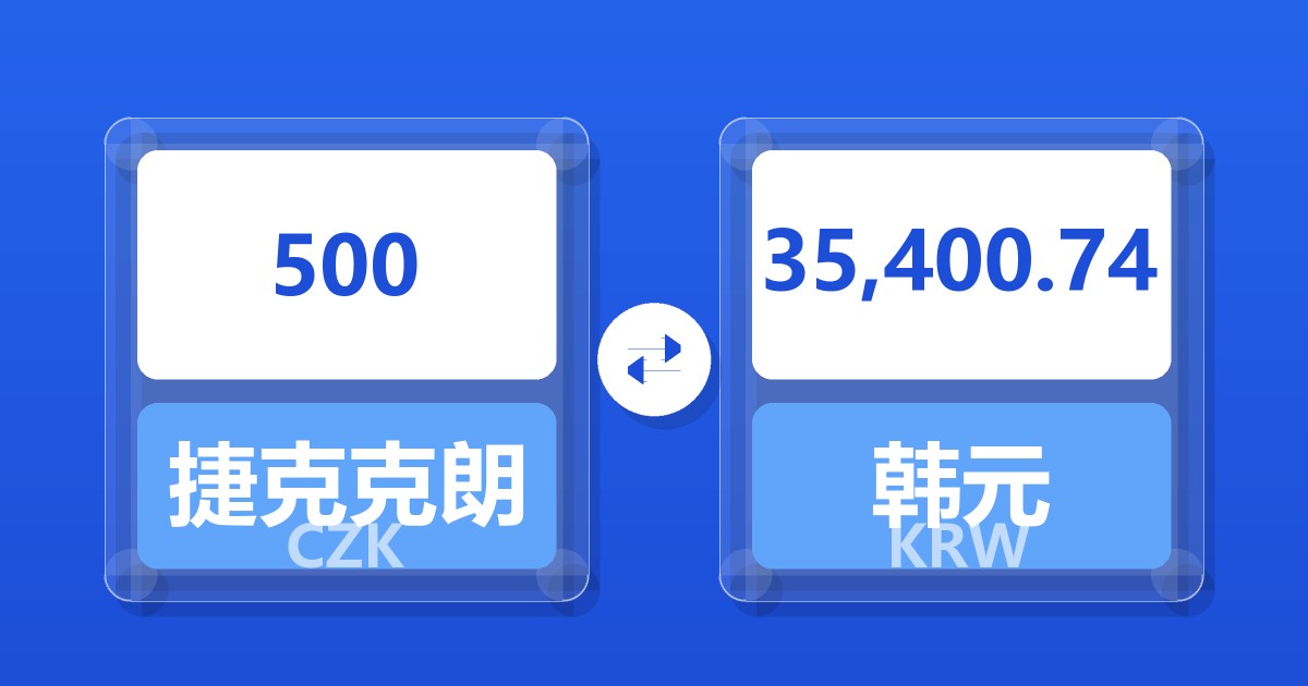 500捷克克朗兑韩元