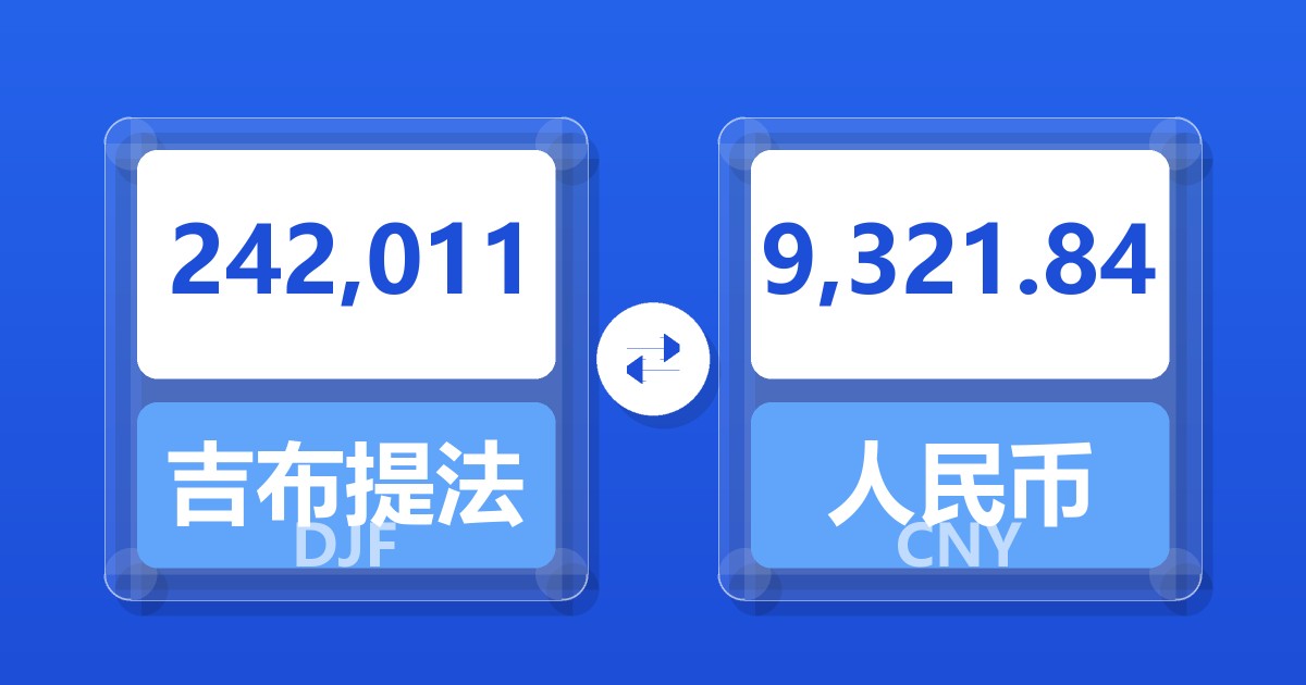 242,011吉布提法郎兑人民币