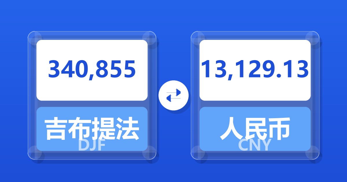 340,855吉布提法郎兑人民币