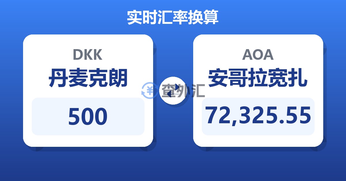 500丹麦克朗兑安哥拉宽扎