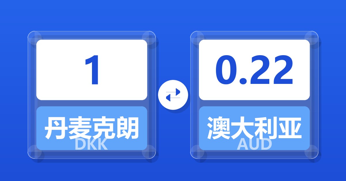 1丹麦克朗兑澳大利亚元