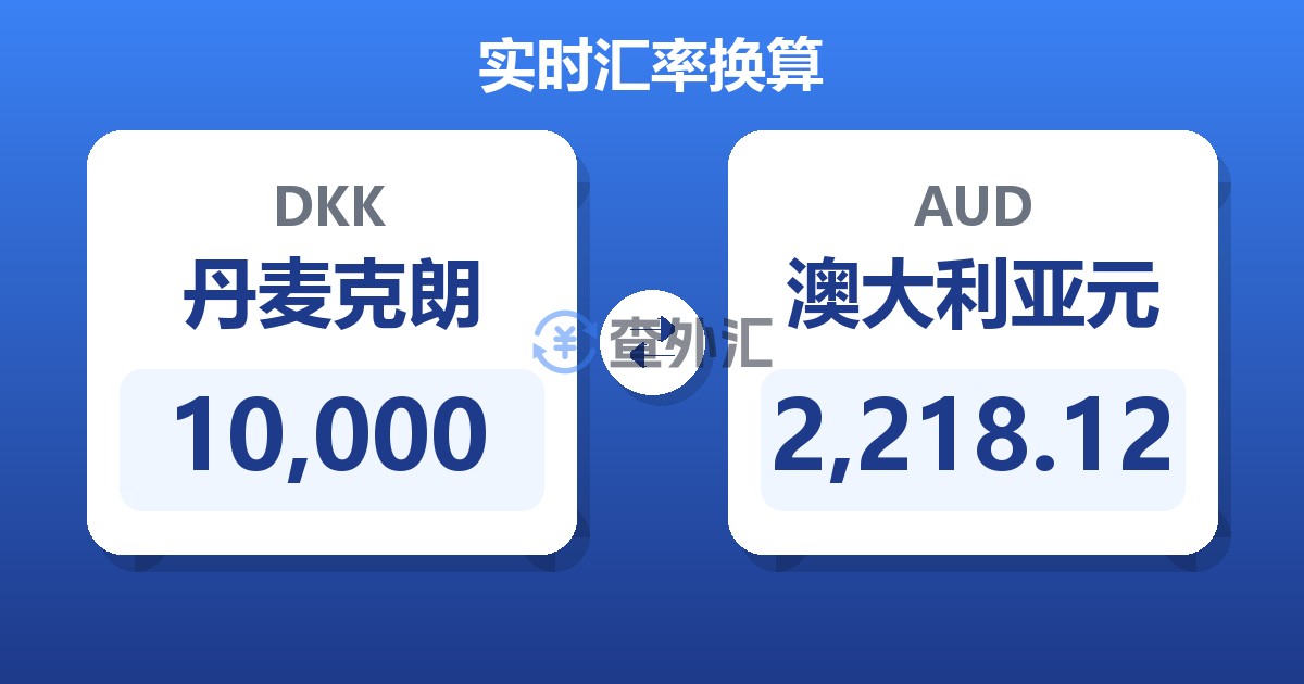 10,000丹麦克朗兑澳大利亚元