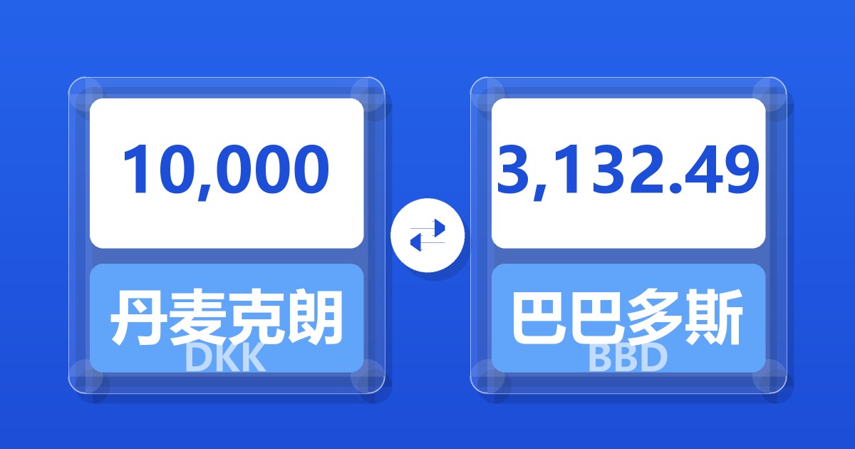10,000丹麦克朗兑巴巴多斯元