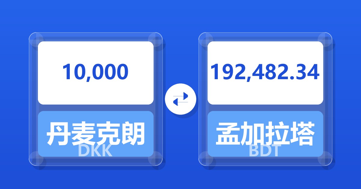 10,000丹麦克朗兑孟加拉塔卡