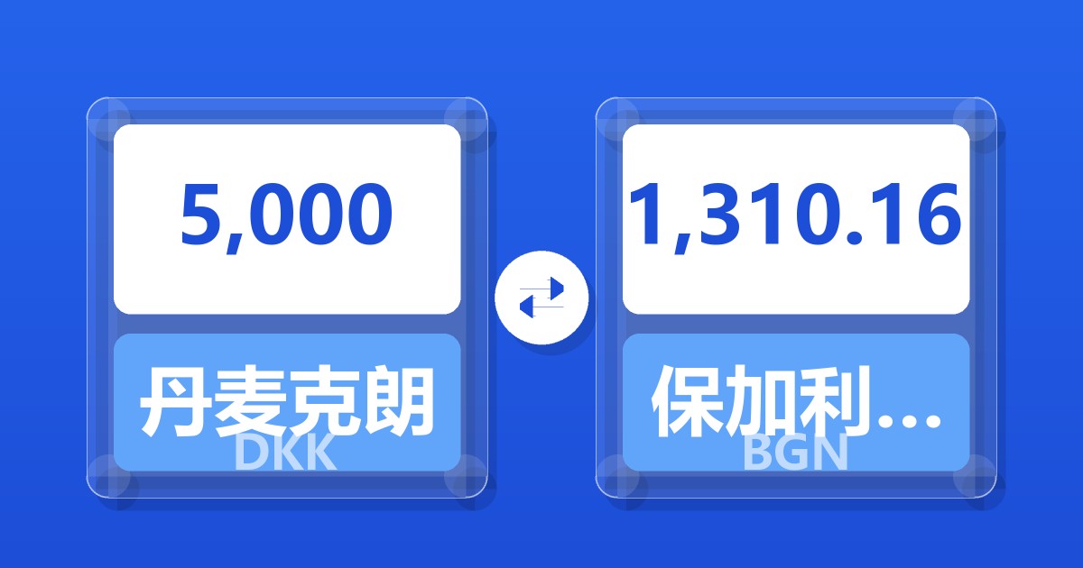 5,000丹麦克朗兑保加利亚列弗