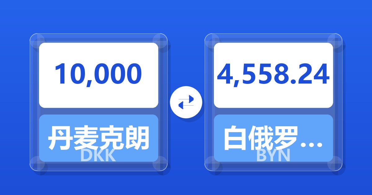 10,000丹麦克朗兑白俄罗斯卢布