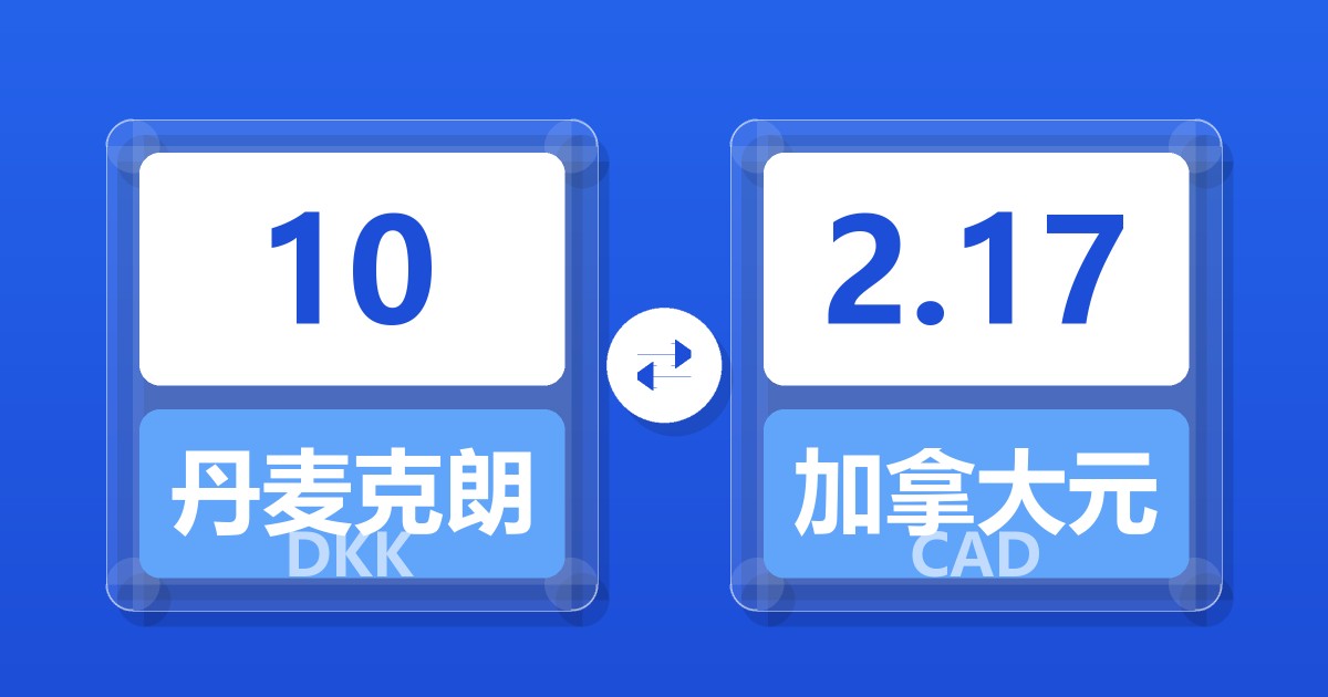 10丹麦克朗兑加拿大元