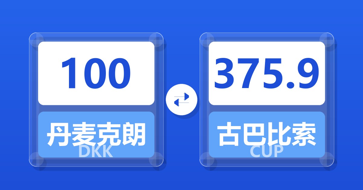 100丹麦克朗兑古巴比索