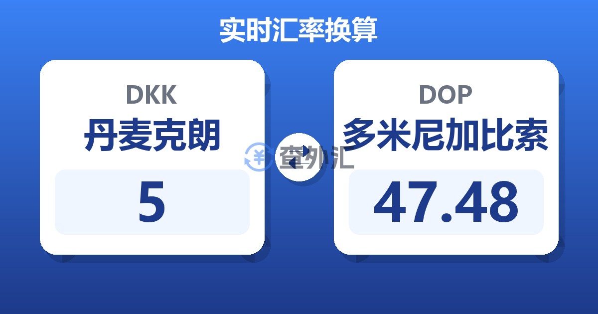 5丹麦克朗兑多米尼加比索