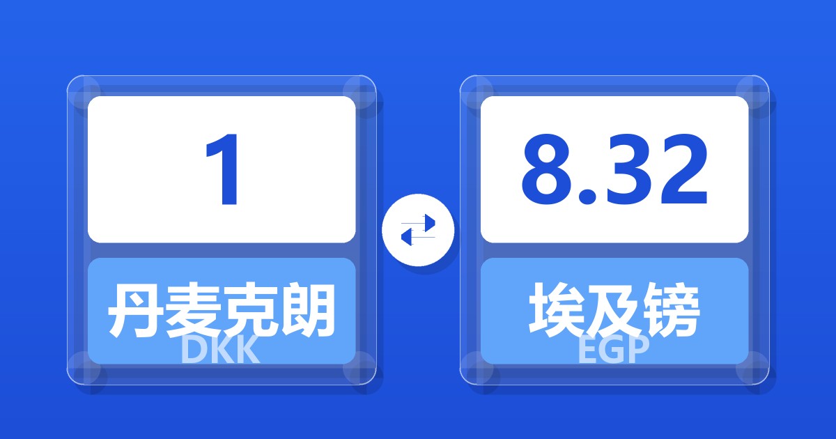 1丹麦克朗兑埃及镑