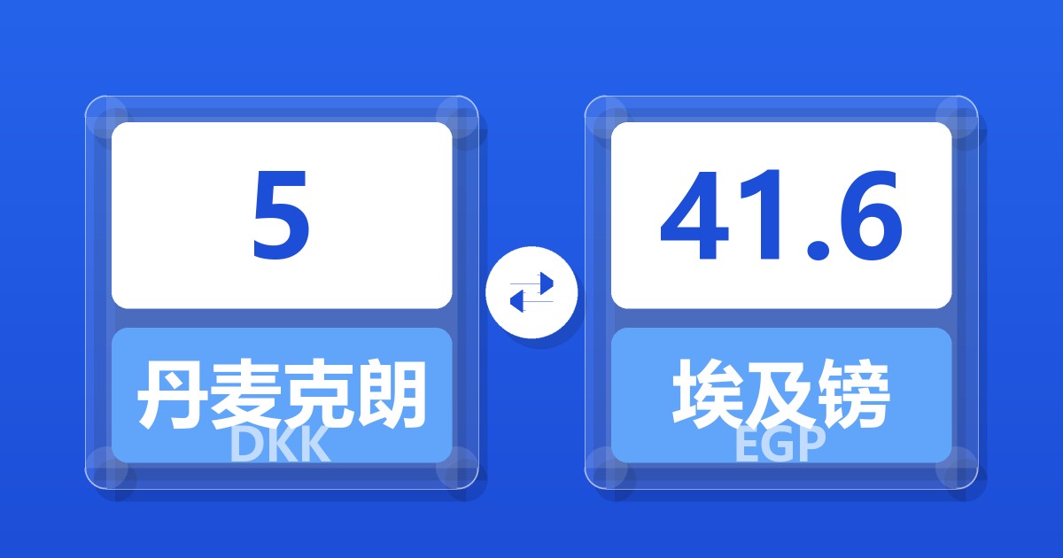 5丹麦克朗兑埃及镑