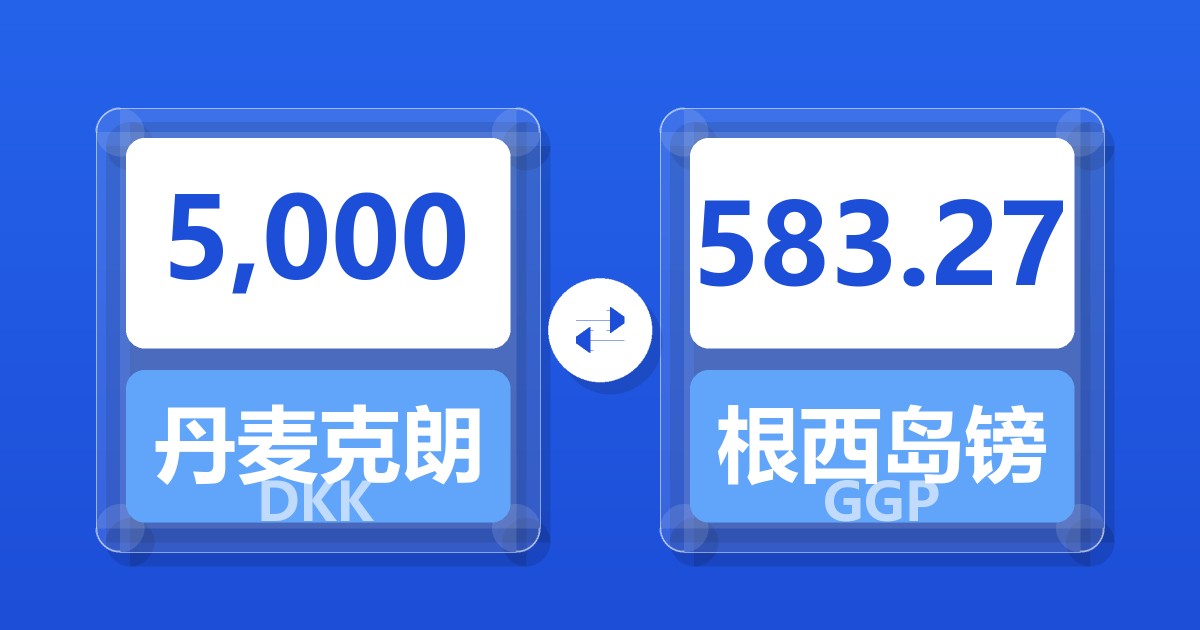 5,000丹麦克朗兑根西岛镑