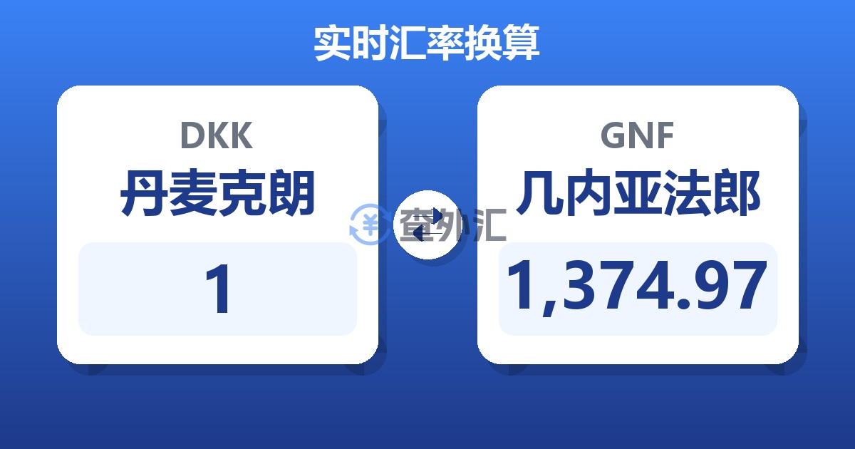 1丹麦克朗兑几内亚法郎