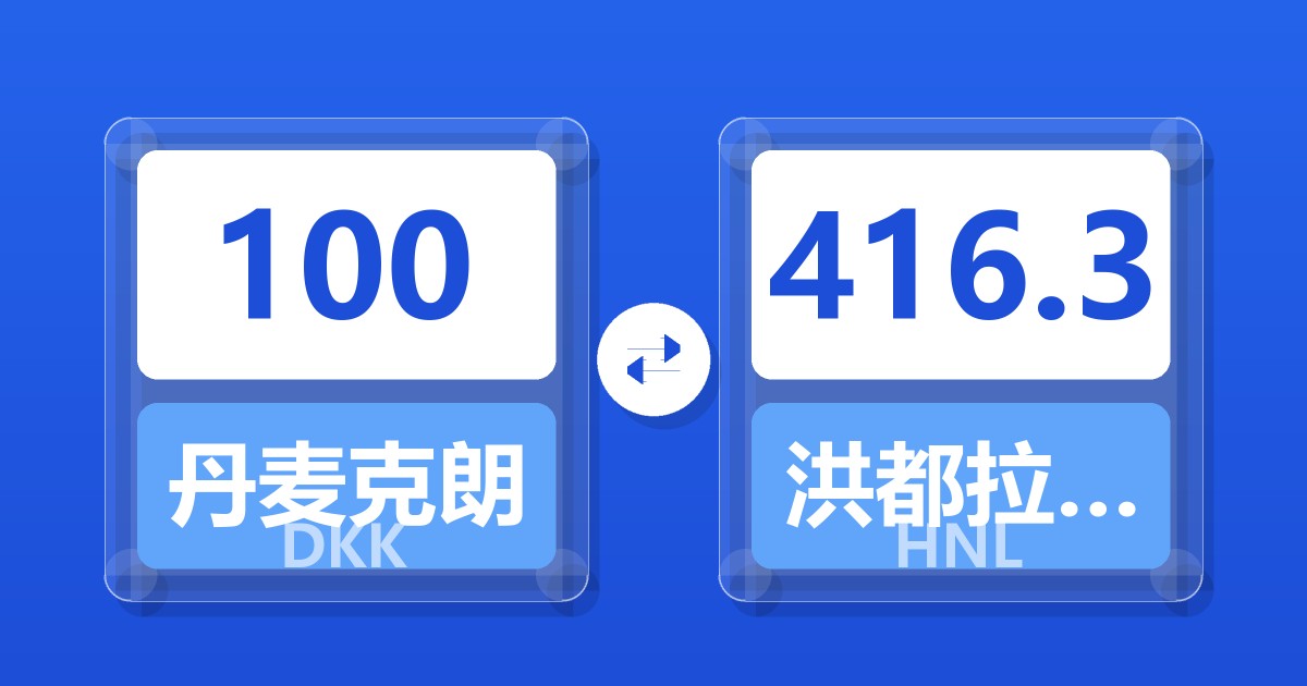 100丹麦克朗兑洪都拉斯伦皮拉