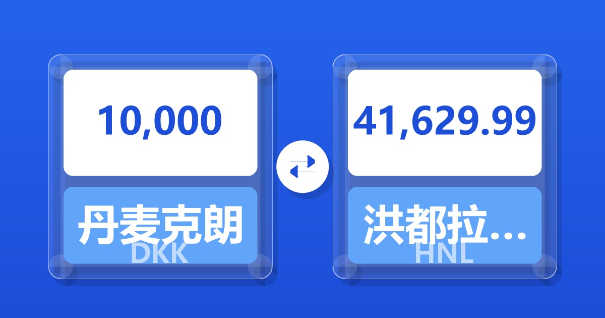 10,000丹麦克朗兑洪都拉斯伦皮拉
