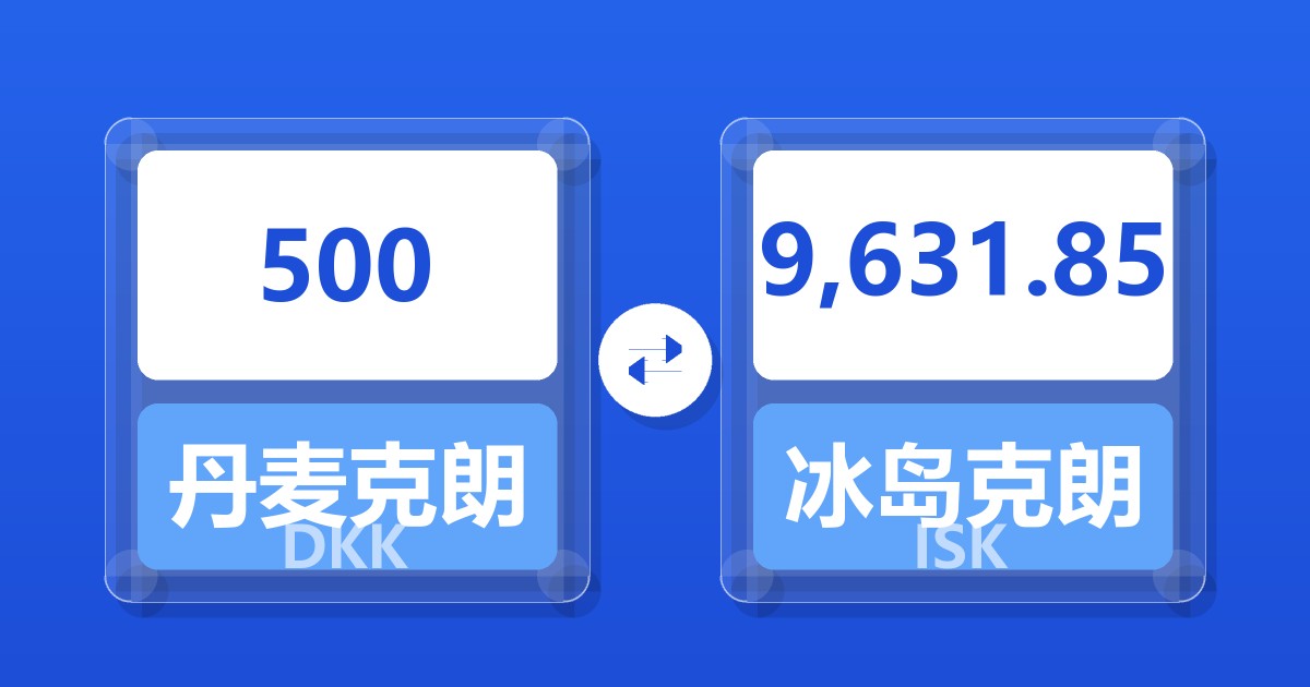 500丹麦克朗兑冰岛克朗