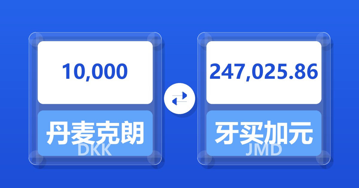 10,000丹麦克朗兑牙买加元