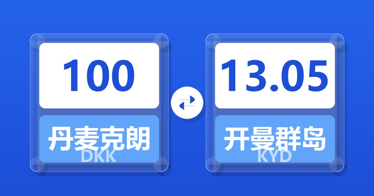 100丹麦克朗兑开曼群岛元