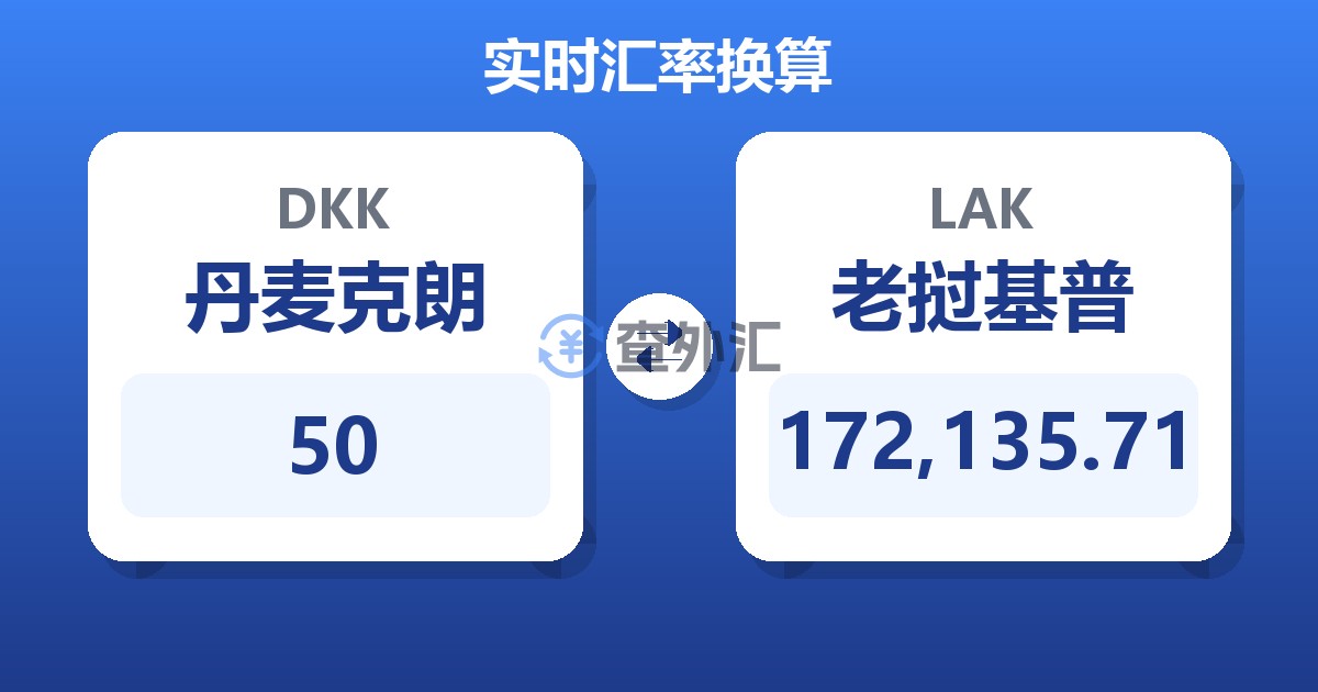 50丹麦克朗兑老挝基普
