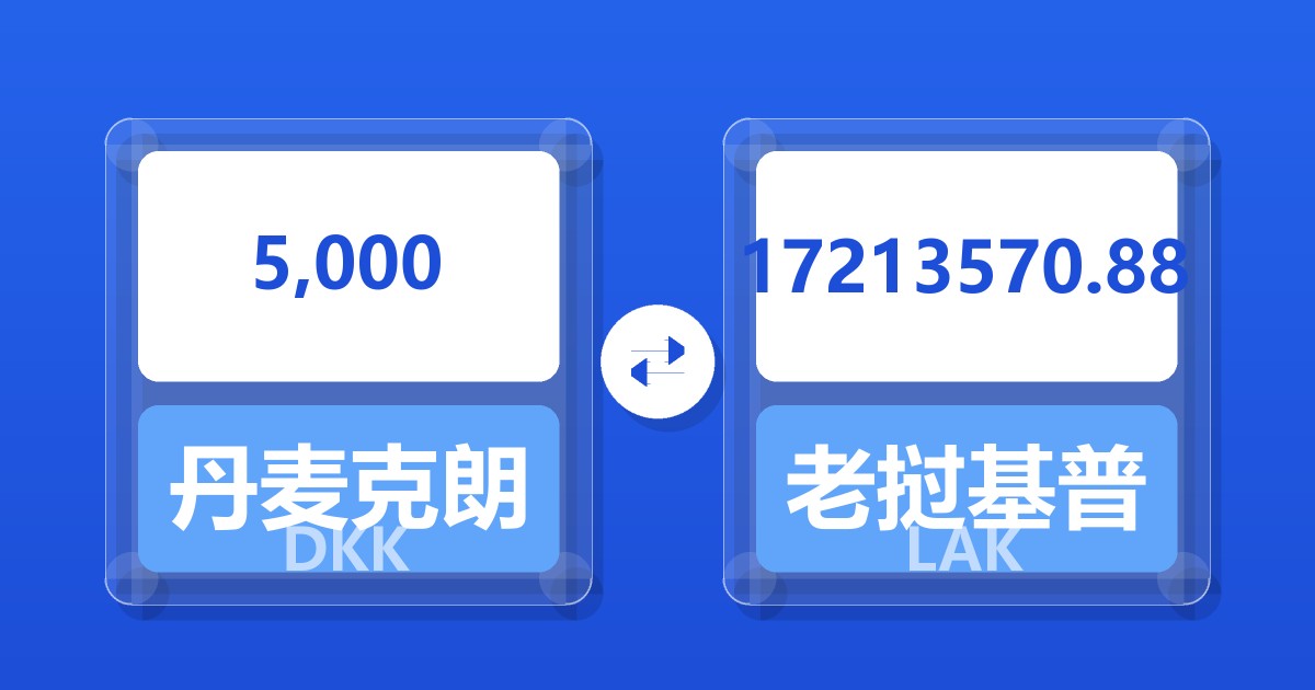 5,000丹麦克朗兑老挝基普