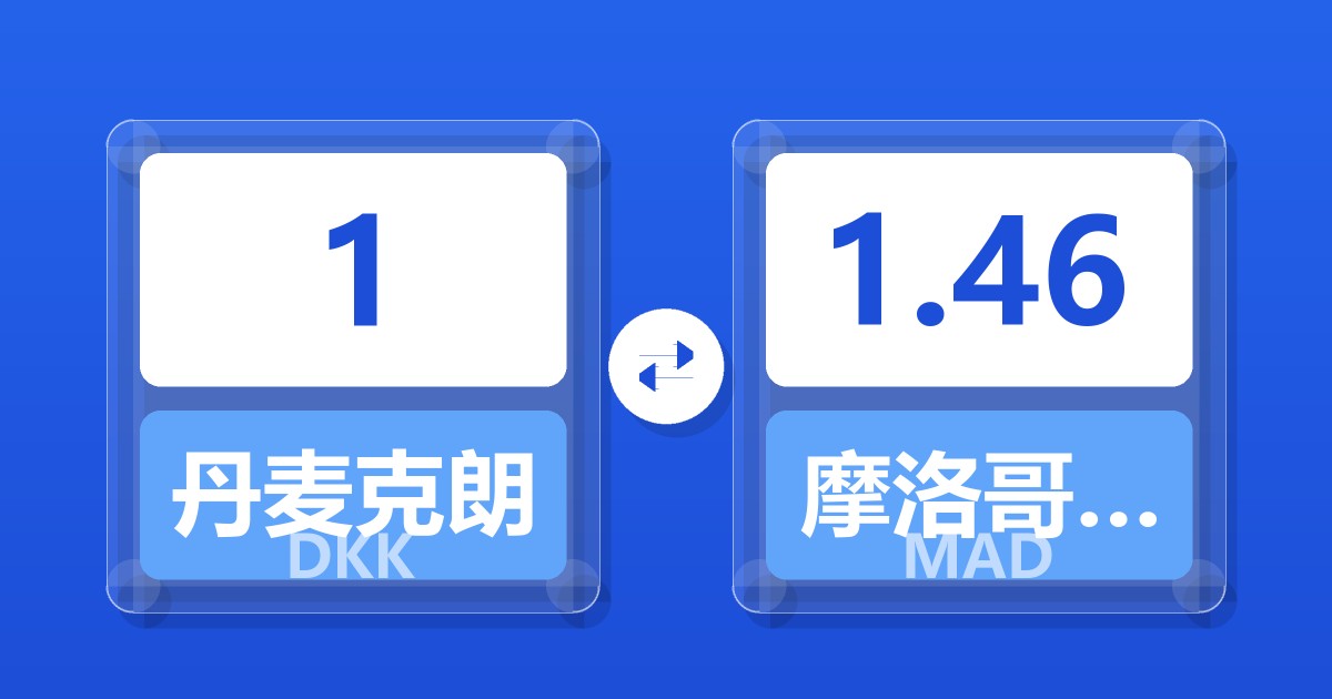 1丹麦克朗兑摩洛哥迪拉姆