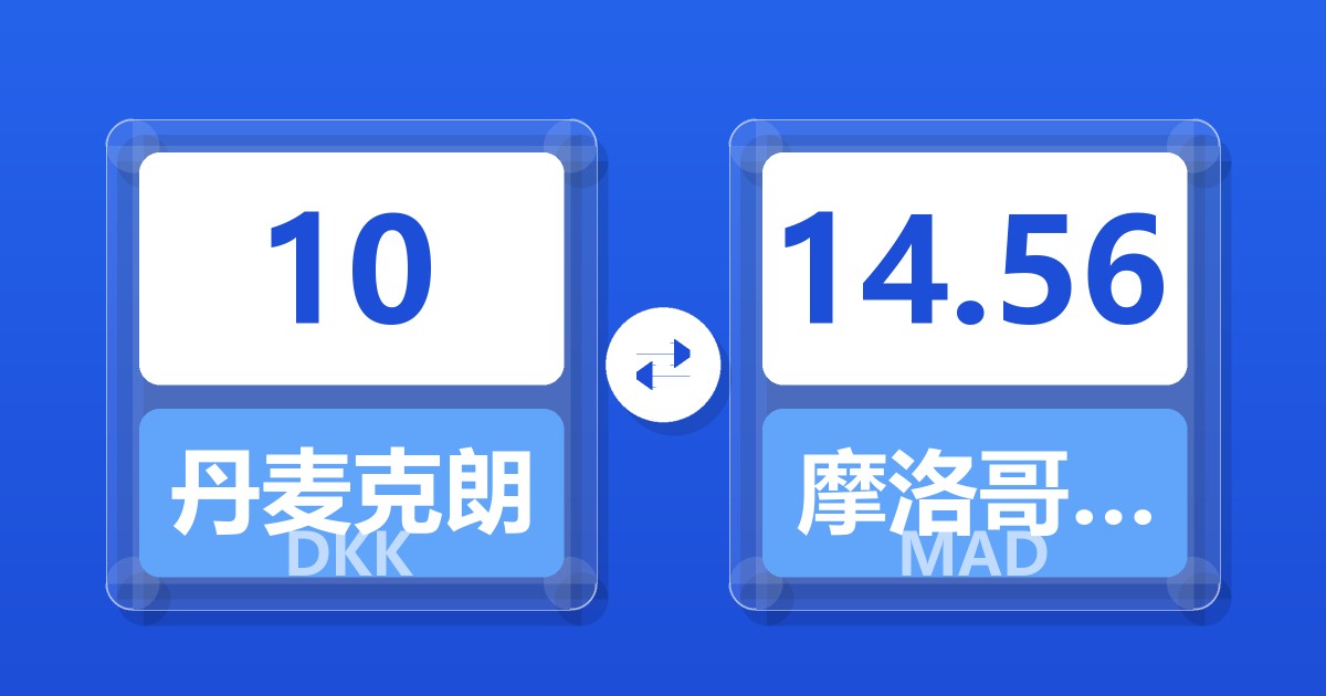 10丹麦克朗兑摩洛哥迪拉姆