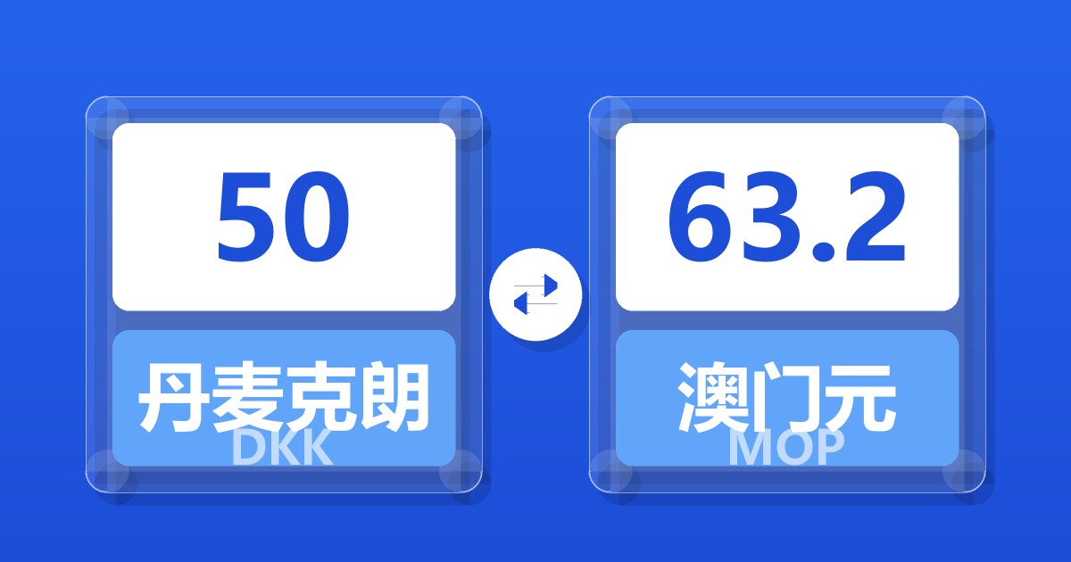 50丹麦克朗兑澳门元