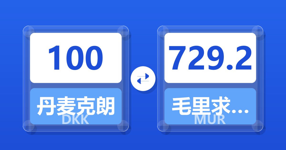 100丹麦克朗兑毛里求斯卢比