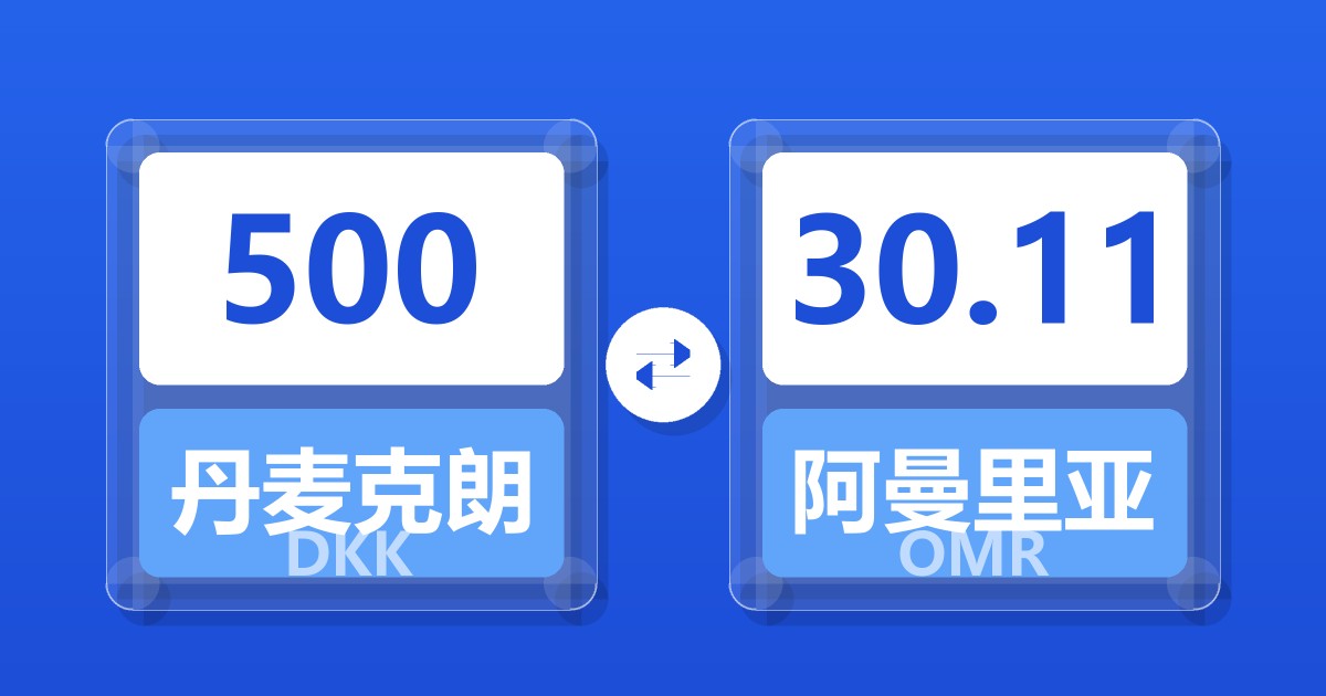 500丹麦克朗兑阿曼里亚尔