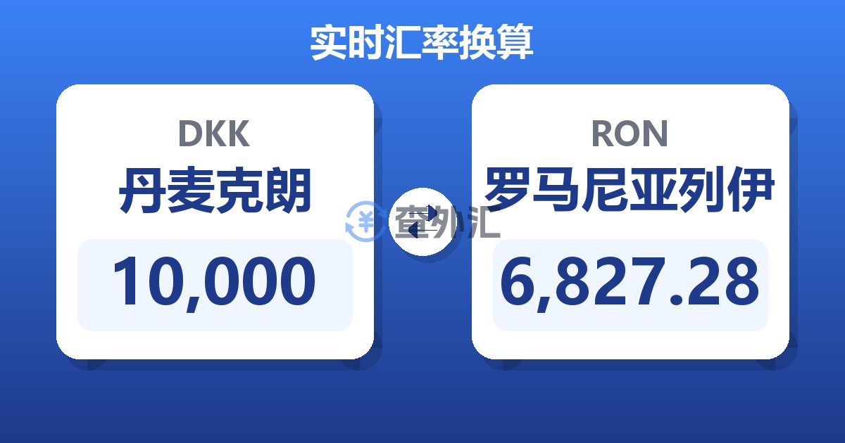 10,000丹麦克朗兑罗马尼亚列伊