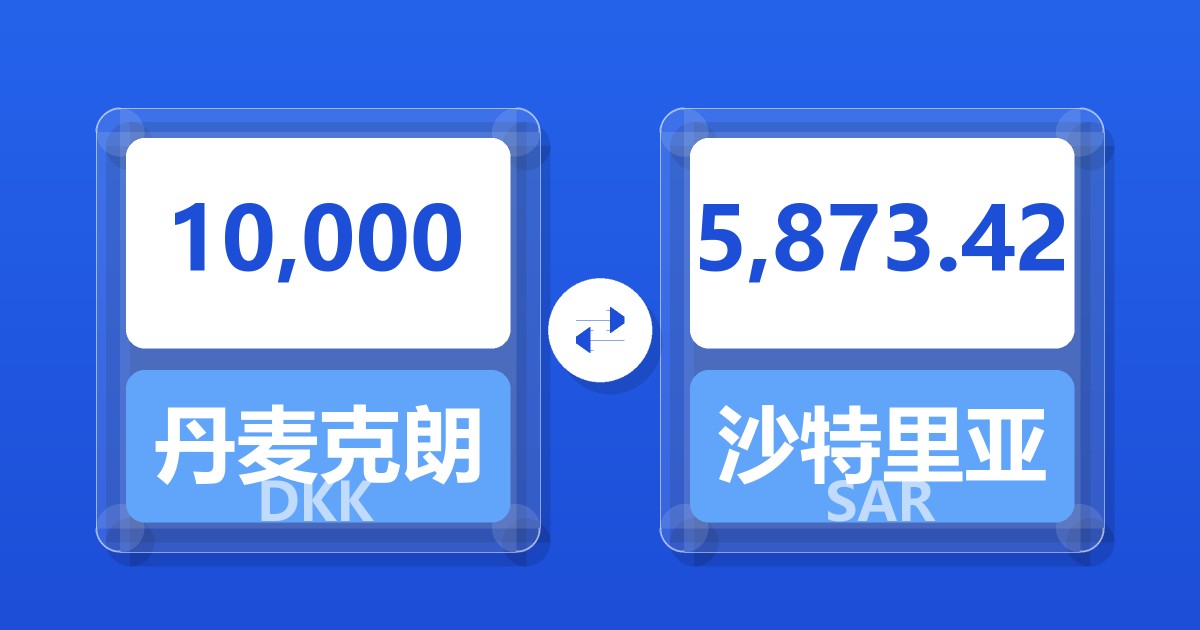 10,000丹麦克朗兑沙特里亚尔