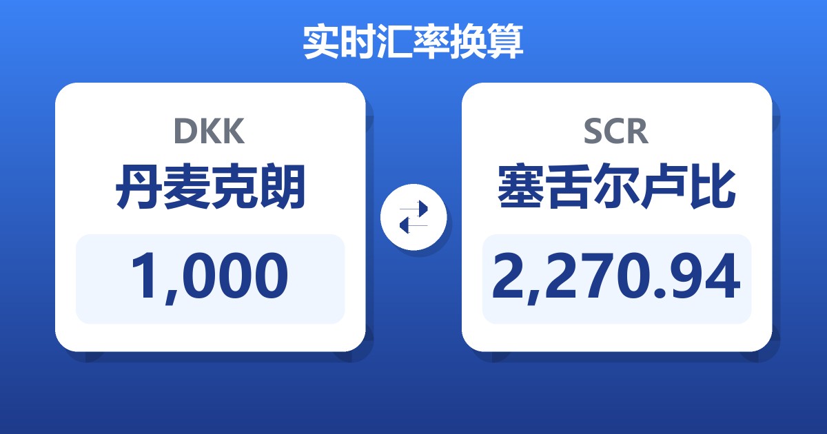 1,000丹麦克朗兑塞舌尔卢比