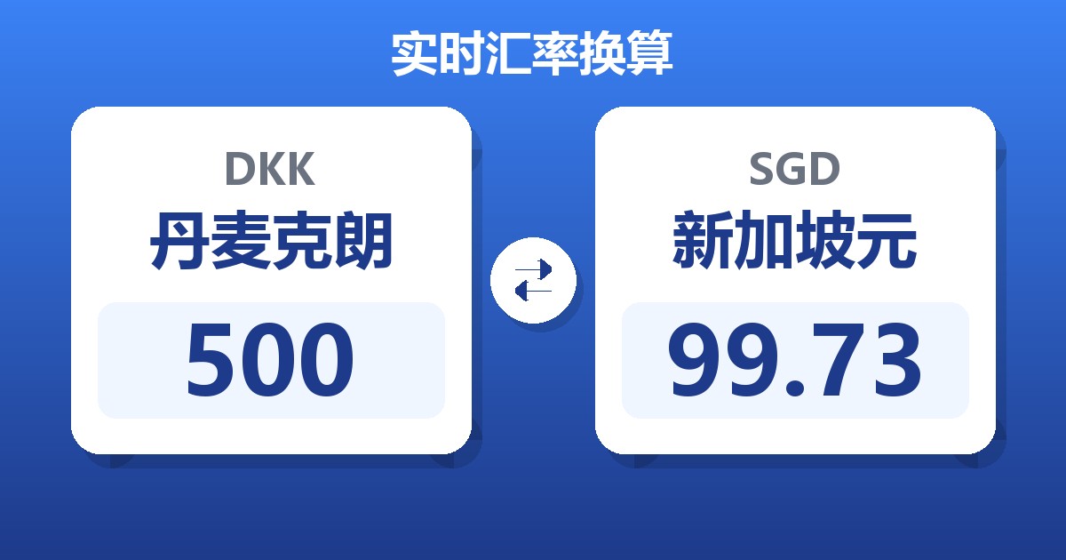 500丹麦克朗兑新加坡元