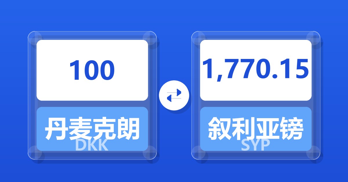 100丹麦克朗兑叙利亚镑
