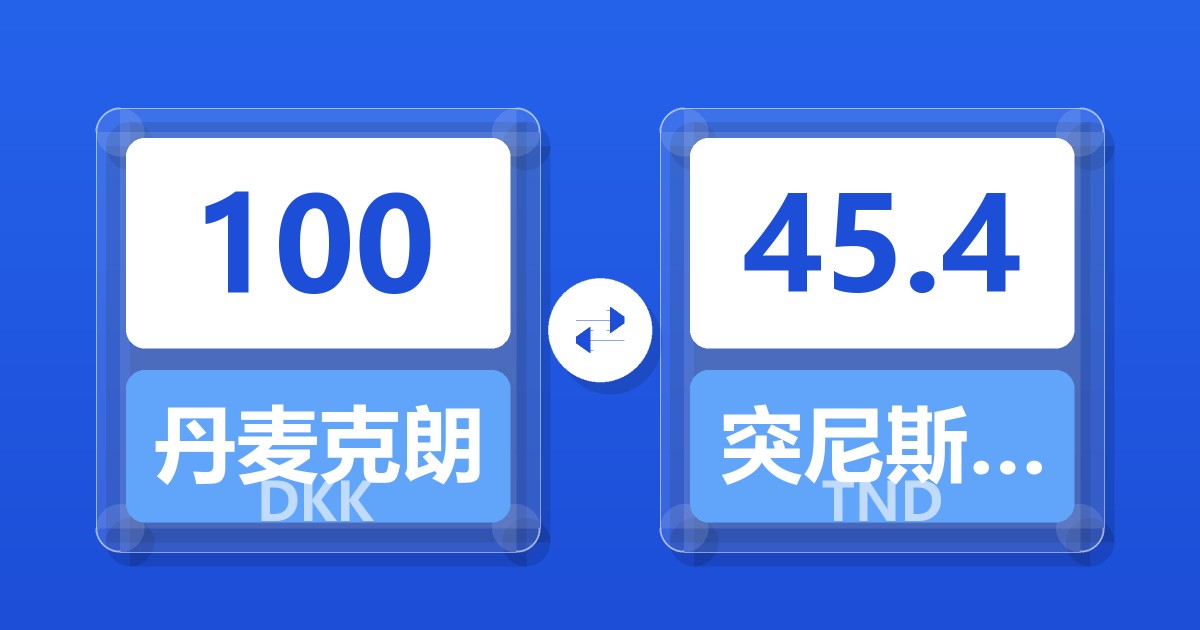 100丹麦克朗兑突尼斯第纳尔