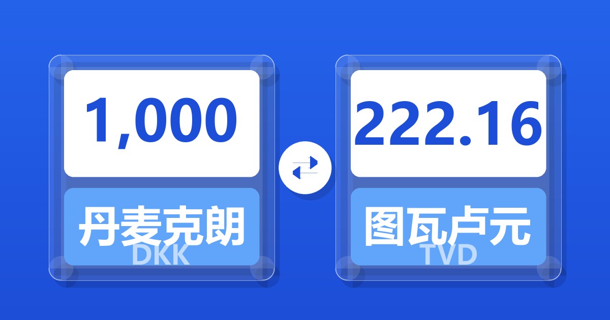 1,000丹麦克朗兑图瓦卢元